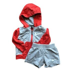 Nike Sweat Shorts Set 9-12M Hoodie Sweatshorts